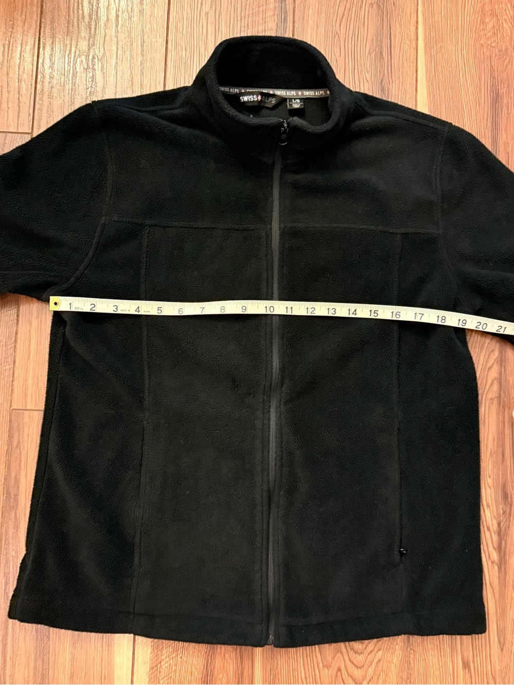 Swiss Alps  Black Full-Zip Fleece Jacket